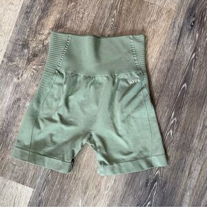 AYBL Green High Waisted Seamless Workout Shorts Size XS